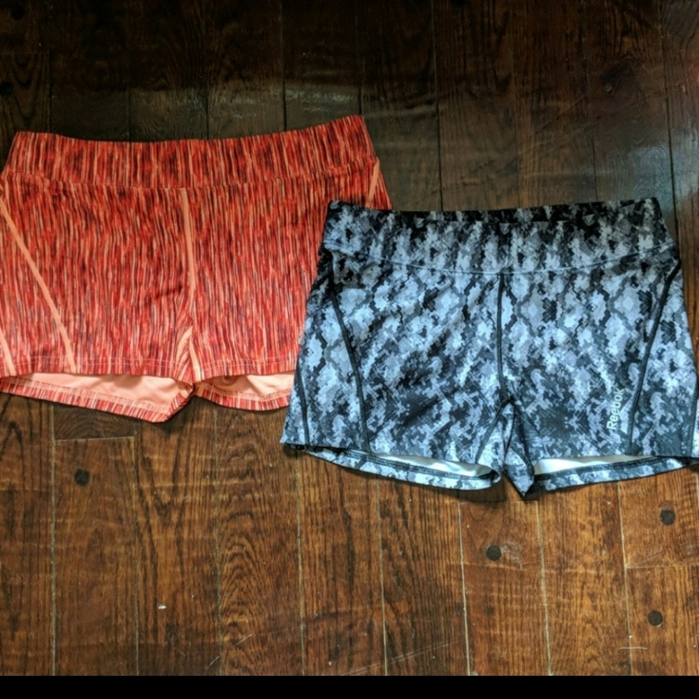 2 pairs Reebok compression shorts